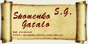 Spomenko Gatalo vizit kartica